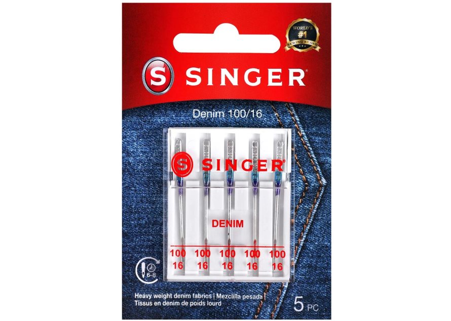 Accessories SINGER Denim Needles, Size 100/16 08666F88