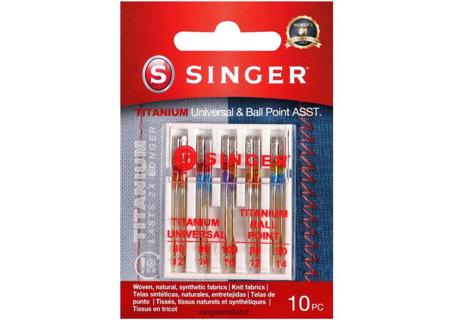 Accessories SINGER Titanium Universal & Ball Point Needles, Assorted Sizes 08666F87