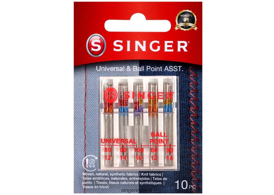 Accessories SINGER Universal & Ball Point Needles Assorted Sizes 08666F116