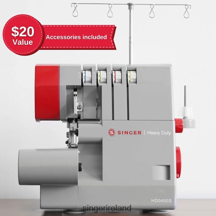 Machines SINGER HD0450S Heavy Duty Serger and Presser Foot Bundle 08666F19