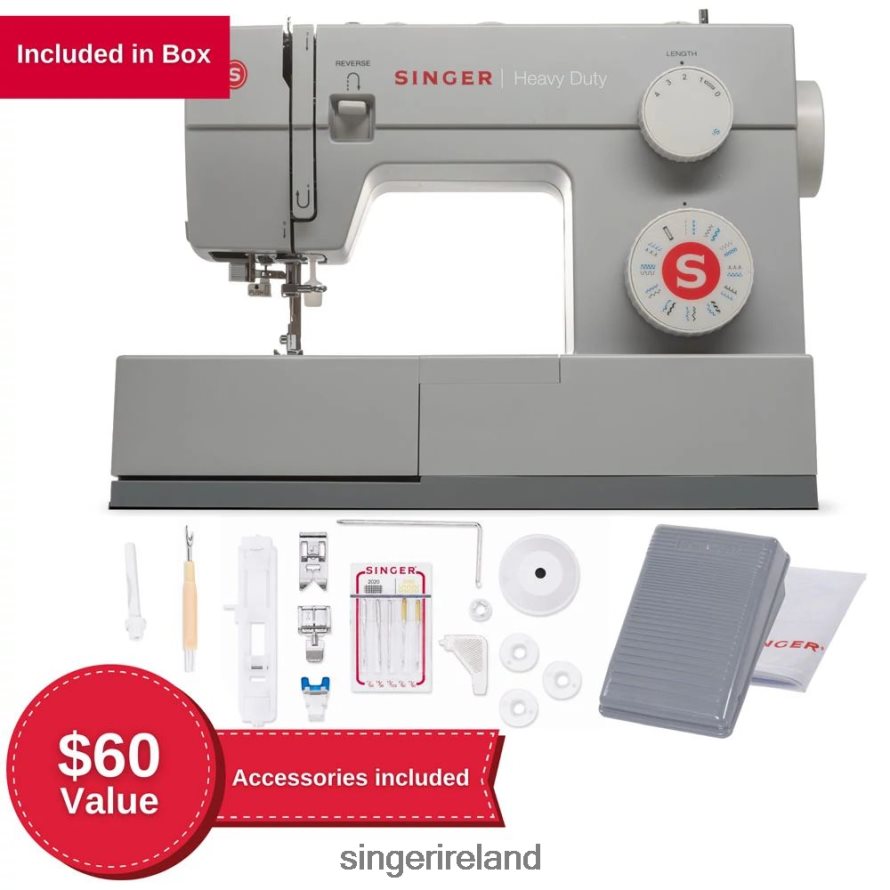Machines SINGER Heavy Duty 4423 Sewing Machine and Presser Foot Kit Bundle 08666F20