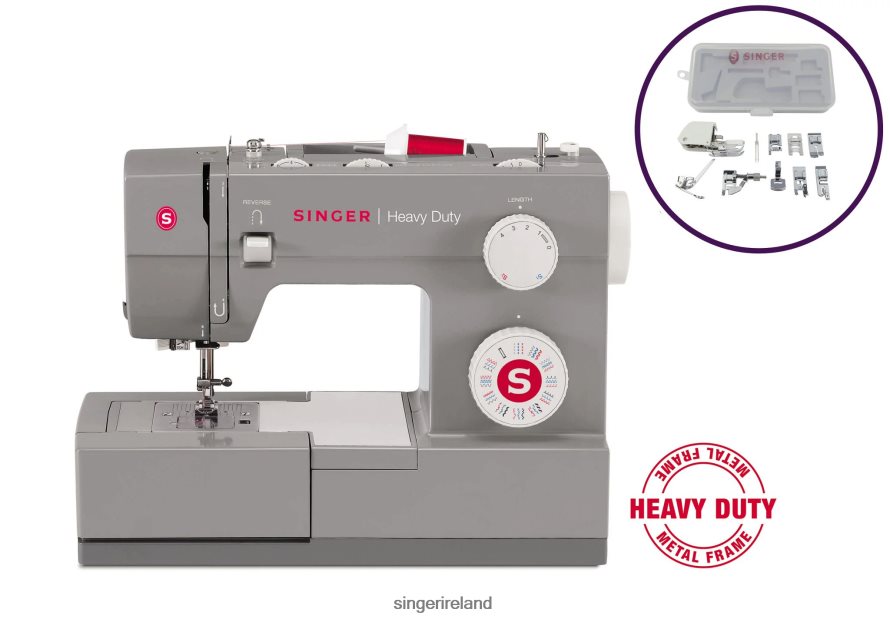 Machines SINGER Heavy Duty 4432 Sewing Machine Presser Foot Kit Bundle 08666F15